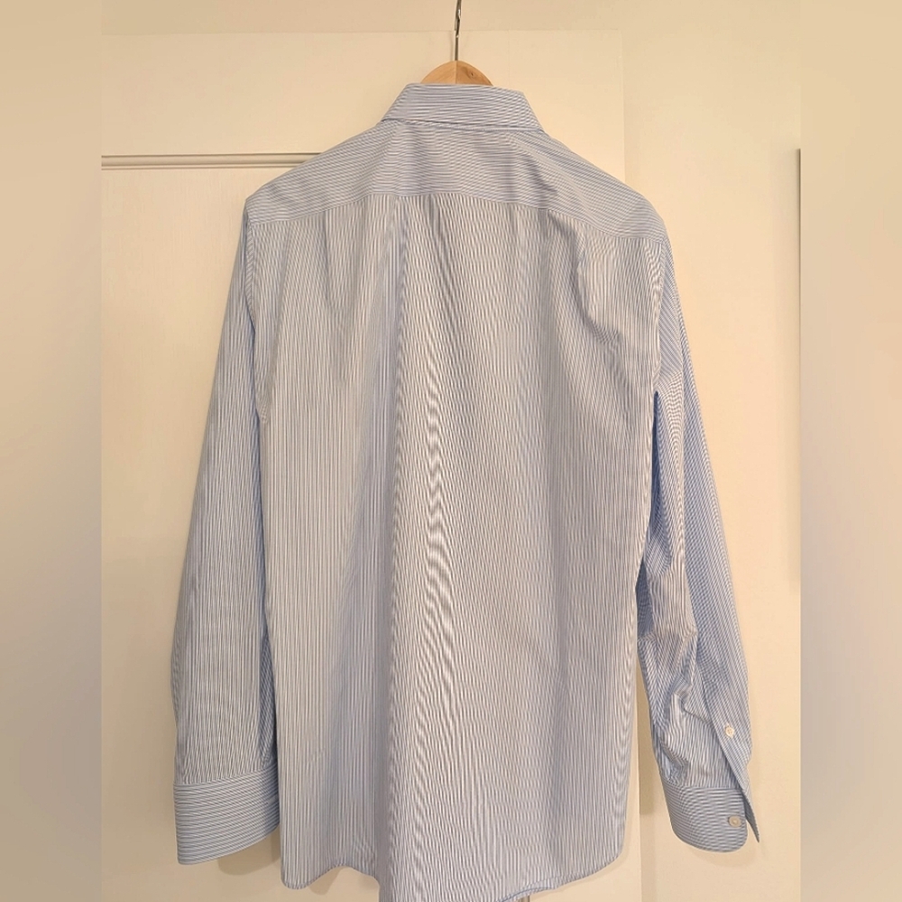 J. Crew mens dress shirt, blue stripe, medium - Picture 4 of 4